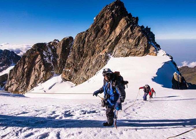 Lilly Ajarova. Hiking Mount Rwenzori Uganda. PHOTO UNDP UTB 1